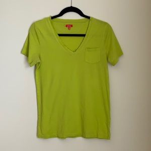 Madewell hi-line lime green tee